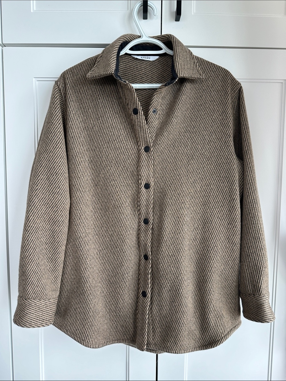 Anian Jericho wool jacket in tan corduroy, size XS